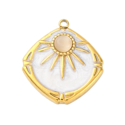 304 Stainless Steel Pendants STAS-V004-13G-02-1