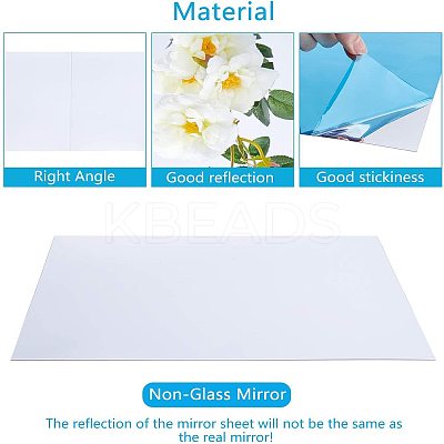 PET Plastic Mirror Wall Stickers AJEW-WH0018-68C-1