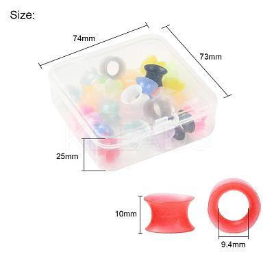 32Pcs 16 Colors Silicone Glitter Thin Ear Gauges Flesh Tunnels Plugs FIND-YW0001-19C-1