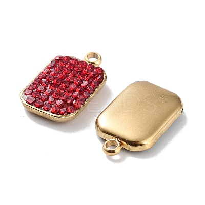 Ion Plating(IP) Golden 304 Stainless Steel Rhinestone Pendants STAS-P339-05G-1