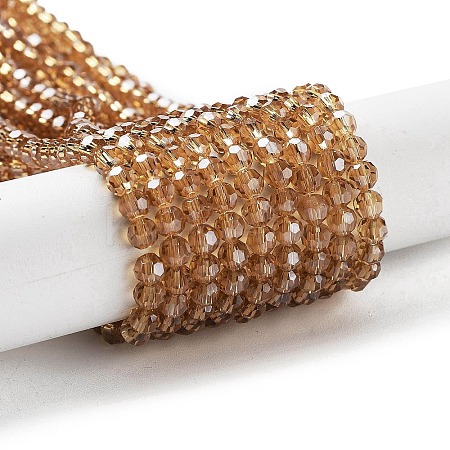 Electroplate Transparent Glass Beads Strands LS-EGLA-A035-T4mm-A17-1