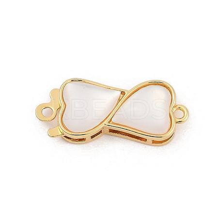 Brass Micro Pave Clear Cubic Zirconia Box Clasps LS-KK-U051-01G-03-1