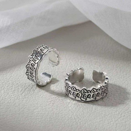 Brass Enamel Cuff Open Rings WG2449E-01-1