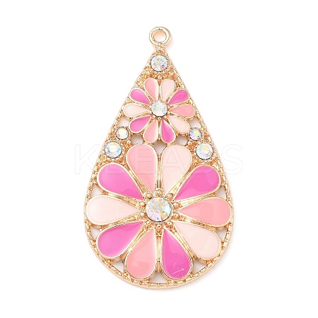 Alloy Enamel Pendants PALLOY-D313-04C-1