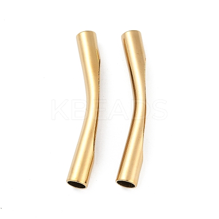 Ion Plating(IP) 202 Stainless Steel Curved Tube Beads STAS-Q336-08B-G-1