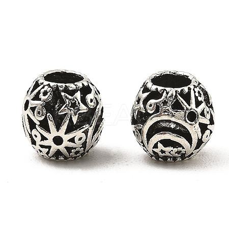 Tibetan Style Alloy European Beads FIND-E041-08AS-1