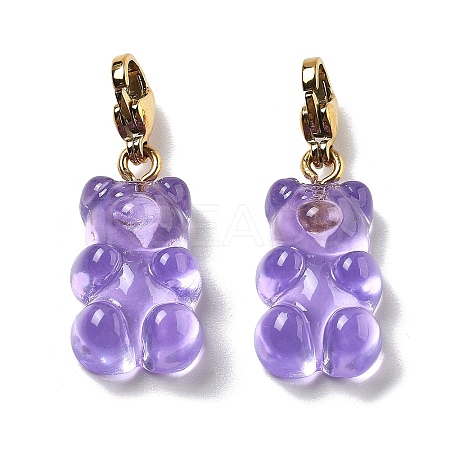 Bear Resin Pendant Decorations STAS-M092-01G-06-1