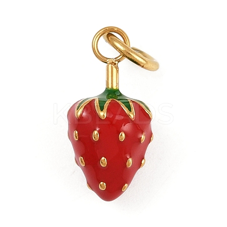 304 Stainless Steel Enamel Pendants STAS-K307-05G-1