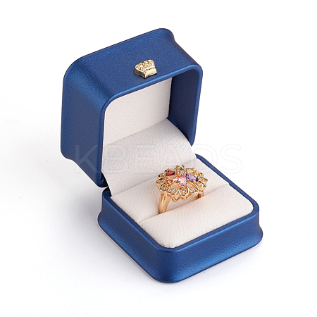 PU Leather Ring Gift Boxes LBOX-L005-A04-1