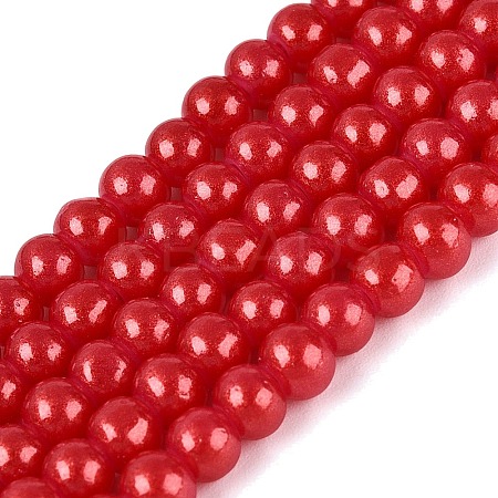 Baking Paint Glass Pearl Beads Strands LS-DGLA-ZX001-05B-19-1