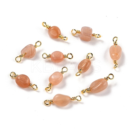 Natural Sunstone Links Connectors G-K316-02K-G-RS-1