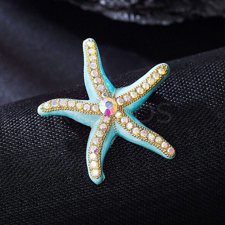 Alloy Rhinestone Brooch LS-JEWB-K027-01B-G-1