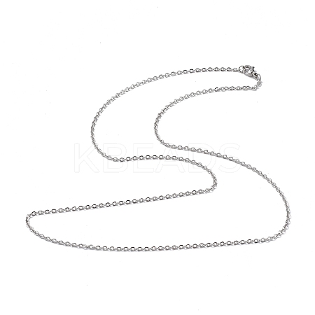 Non-Tarnish 304 Stainless Steel Cable Chain Necklace for Men Women NJEW-K245-024D-1