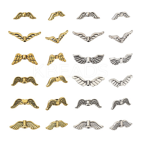240Pcs 12 Style Tibetan Style Alloy Beads TIBEB-FW0001-01-1