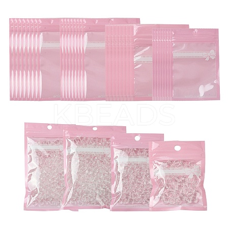 40Pcs 4 Styles Plastic Packaging Resealable Bags OPP-FS0001-04-1
