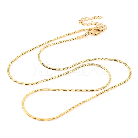 201 Stainless Steel Round Snake Chain Necklaces for Women LS-NJEW-G140-06B-G-1-1