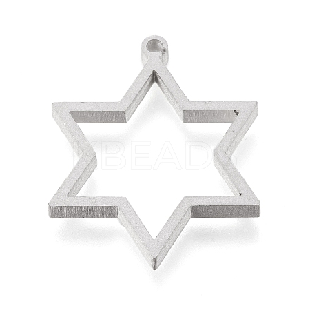 Tarnish Resistant 304 Stainless Steel Open Back Bezel Pendants STAS-K208-12P-1