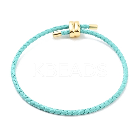 Braided Round Imitation Leather Bracelets Making BJEW-H610-03G-04-1