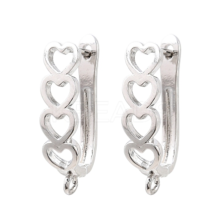 Brass Hoop Earring Findings KK-CBA5558-01P-1