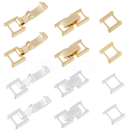 20Pcs 2 Colors Eco-Friendly Brass Watch Band Clasps KK-FH0007-66-1