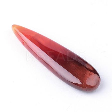 Natural Red Agate Pendants G-R392-06-1
