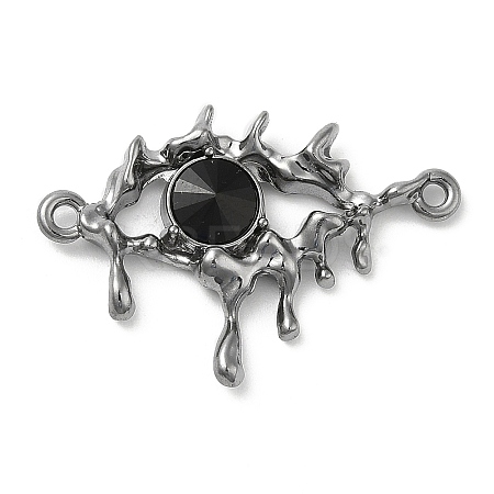 Alloy Jet Rhinestone Pendants PALLOY-P294-01B-02-1
