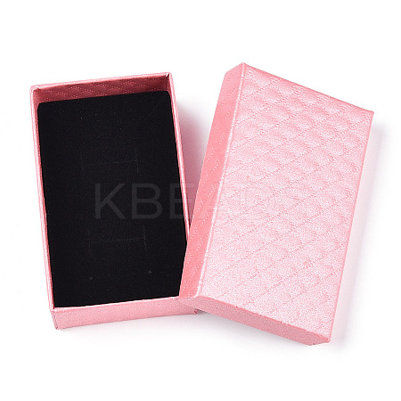 Rhombus Textured Cardboard Jewelry Boxes CBOX-T006-02E-1