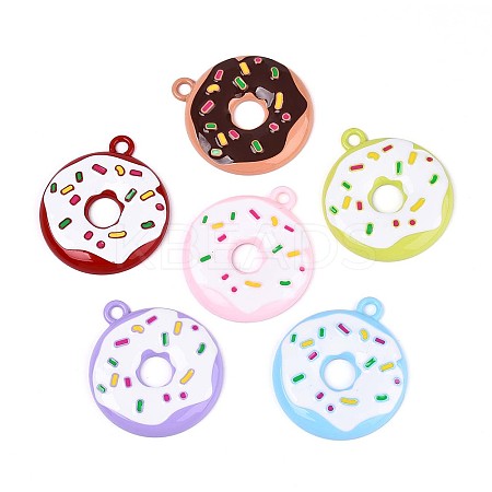 Spray Painted Alloy and Enamel Big Pendants PALLOY-T092-85M-1