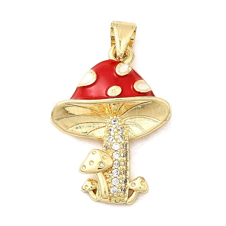 Brass Micro Pave Cubic Zirconia Pendants KK-A266-41C-G-1
