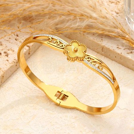 304 Stainless Steel Hinged Bangles for Women WGB8751-01-1