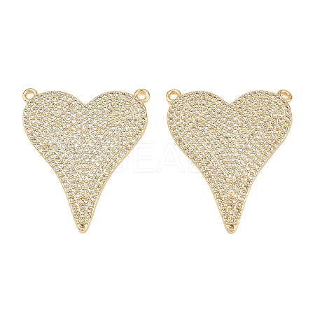 Brass Micro Pave Clear Cubic Zirconia Pendants KK-L275-71I-G-1