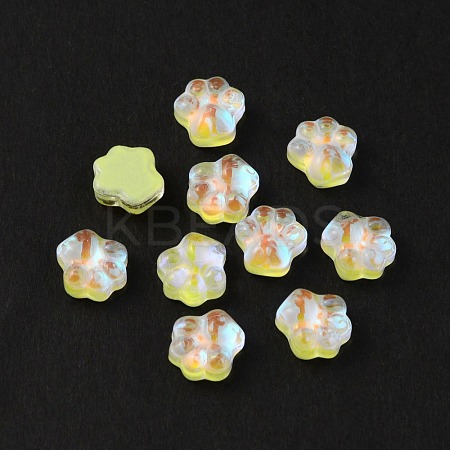Paw Print Resin Cabochons MRMJ-WH0012-35B-1