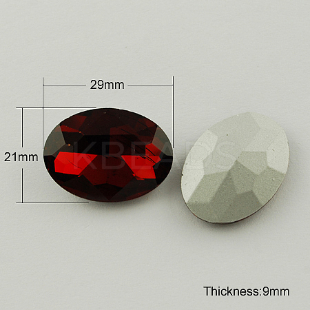 Glass Pointed Back Rhinestone X-RGLA-Q011-29x21mm-4-1