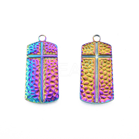 Ion Plating(IP) 201 Stainless Steel Pendants STAS-N098-235M-1