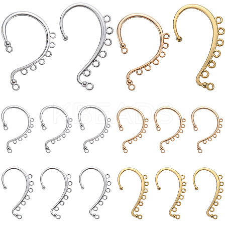 32Pcs 4 Styles Alloy Ear Cuff Findings FIND-SC0009-13-1