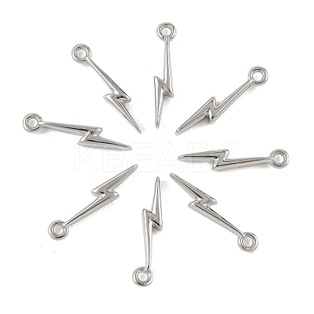 SHEGRACE Brass Lightning Bolt Charms XGR0168P-106P-1