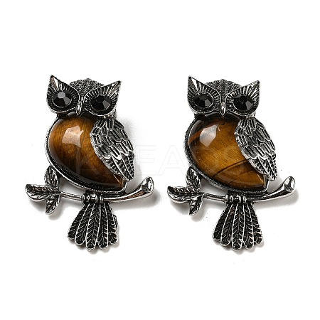 Natural Tiger Eye Pendants G-H308-01AS-01-1
