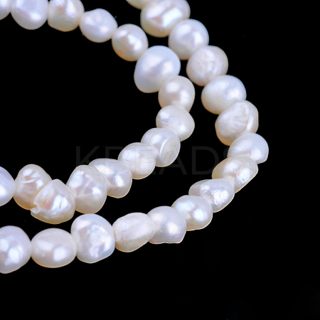 Natural Cultured Freshwater Pearl Beads Strands PEAR-Q006-01-1