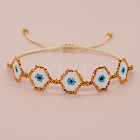 Handmade Glass Seed Bead Braided Bead Bracelets YX9052-2-1