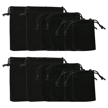 18Pcs 3 Styles Rectangle Velvet Drawstring Pouches TP-FS0001-04A-1