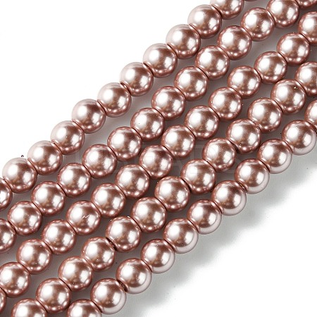 Eco-Friendly Dyed Glass Pearl Beads Strands LS-HY-A008-6mm-RB085-1