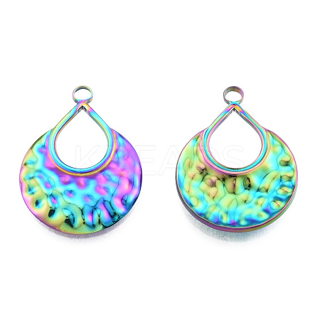 Ion Plating(IP) 201 Stainless Steel Pendants STAS-N098-247M-1