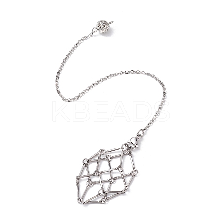 Tarnish Resistant 201 Stainless Steel Pouch Dowsing Pendulums PALLOY-JF02505-03-1