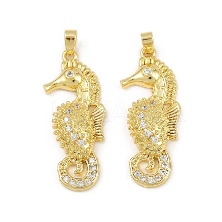 Brass Micro Pave Cubic Zirconia Pendants KK-F908-24G-1