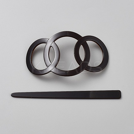 Cellulose Acetate(Resin) Hair Forks OHAR-WH0011-51B-1