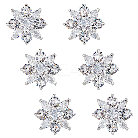 6Pcs 1-Hole Zinc Alloy Shank Buttons FIND-DC0005-27-1