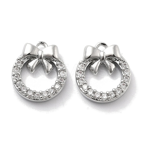 Micro Pave Cubic Zirconia Pendants KK-M102-09P-1