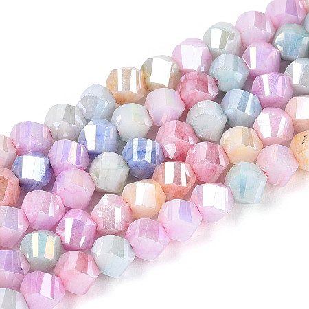 Anti-Tarnish Electroplate Glass Beads Strands GLAA-T025-4mm-14A-1
