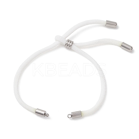 Nylon Round Cord Slider Bracelet Makings AJEW-JB01516-03-1