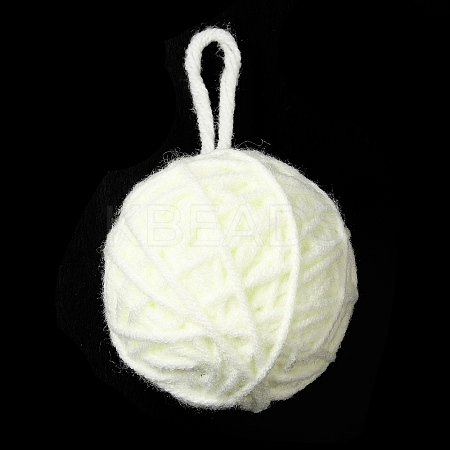Yarn Knitted Christmas Ball Ornaments AJEW-P106-01E-1